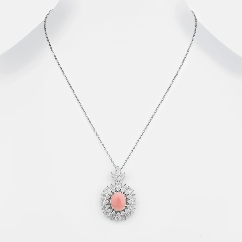 WINKIN WINSIN Brand S925 Sterling Silver Necklace Women's Jewelry Gold-Plated High Carbon Diamond Fashionable Shell Necklace