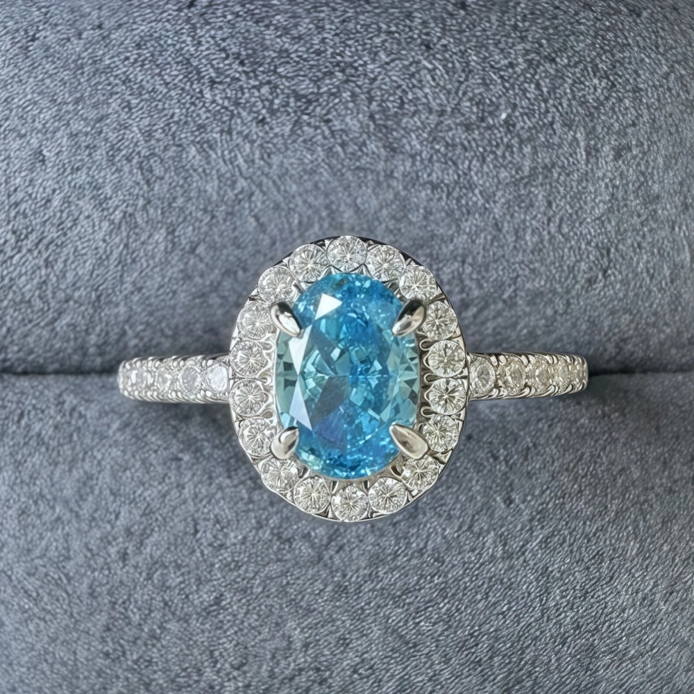 WINKIN WINSIN Brand MST Newest S925 Real 925 Sterling Silver Rings For Women Elliptical Blue Sapphire Gemstones Rings Jewelry
