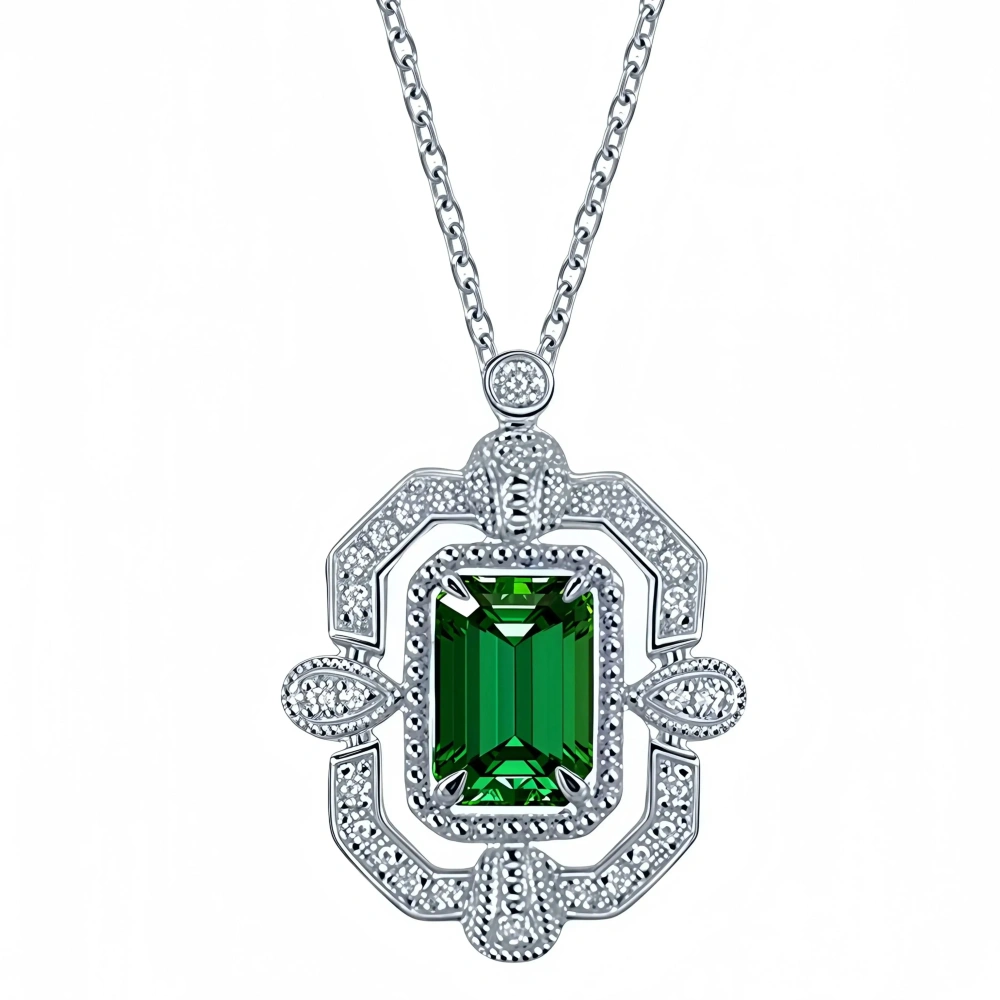WINKINWINSIN Brand MST Real 925 Sterling Silver For Women High Carbon Diamond Certificated Water Drop Pendants Necklaces Jewelry