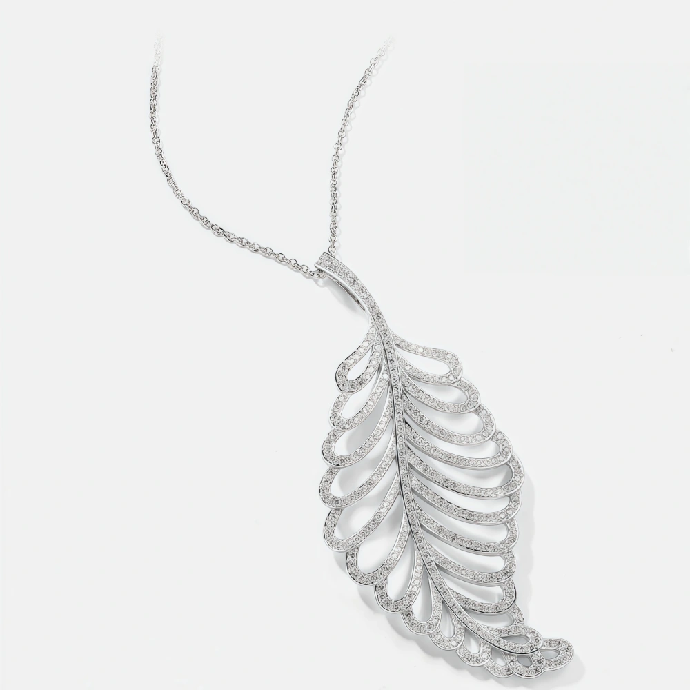 WINKIN WINSIN Brand S925 Pure Silver Necklace Electroplated Gold Leaf Jewelry Gemstones Necklace Pendant Jewelry For Women