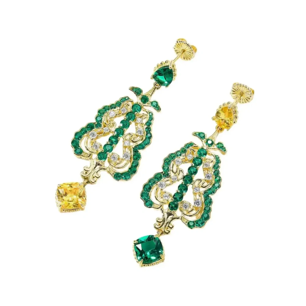 WINKINWINSIN 925 Sterling Silver Earring Lab Grown High Carbon Diamond Gemstone CMA Certificated Drop Earrings For Women Jewelry