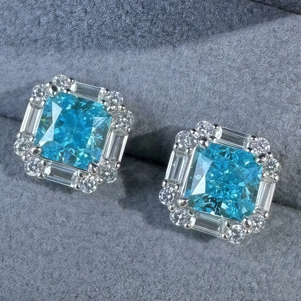 WINKIN WINSIN Brand MST 2.3ct 925 Sterling Silver Flower Earrings High Quality High Carbon Diamond Stud Earrings Jewelry