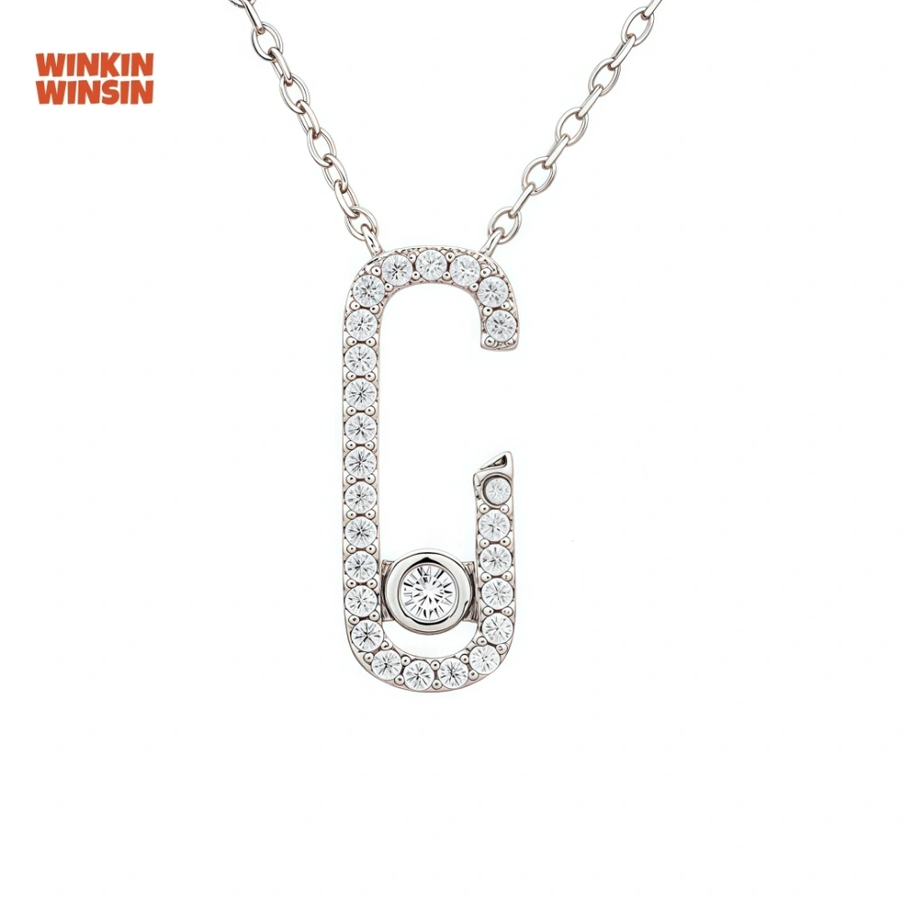 WINKIN WINSIN Brand MST 925 Sterling Silver Pendant For Women Necklace Lab Grown Gemstones High Carbon Diamond Pendant Jewelry
