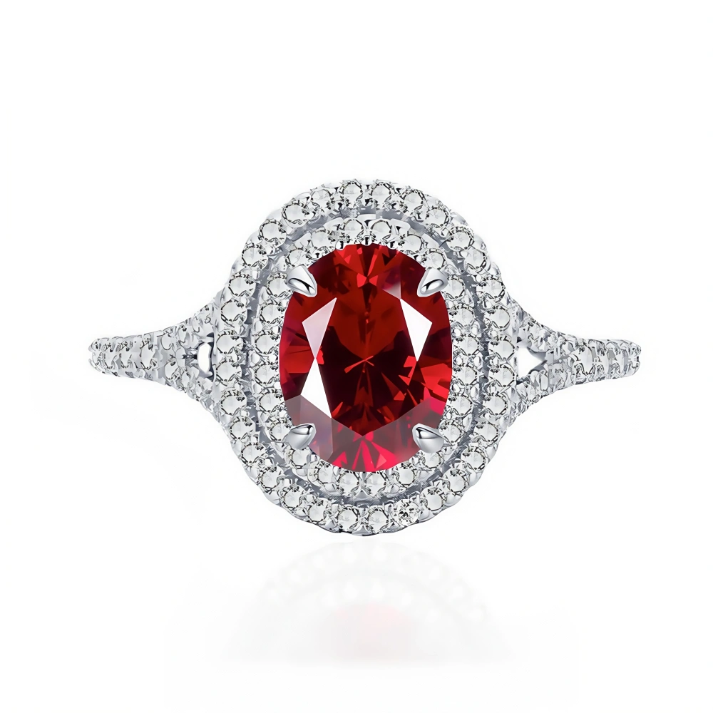 WINKIN WINSIN Brand Luxury s925 925 Sterling Silver Rings For Women Girls Platinum Plating Blue Red Green Gemstones Ring Jewelry