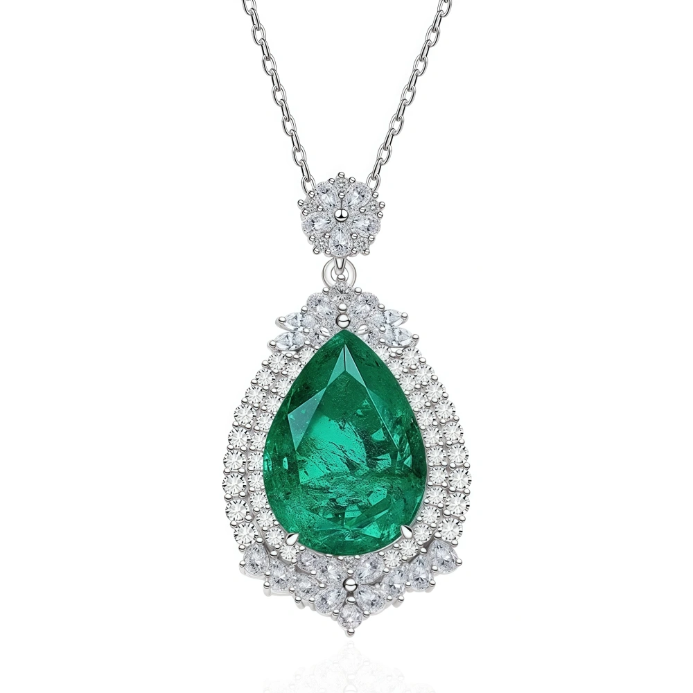 WINKIN WINSIN Brand MST Artificial Sapphire Lab Grown Lab Grown Gemstones Diamond Water Droplet Pendants Necklaces Jewelry
