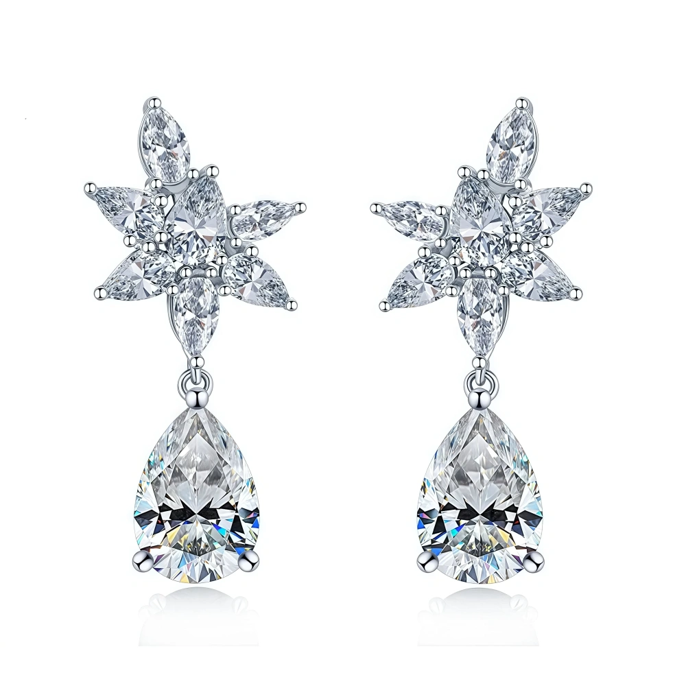 Winkin Winsin Brand Luxury Brand Designer Top Moissanite Diamond Certificated Quality 925 Sterling  Pendant Earrings Jewelry