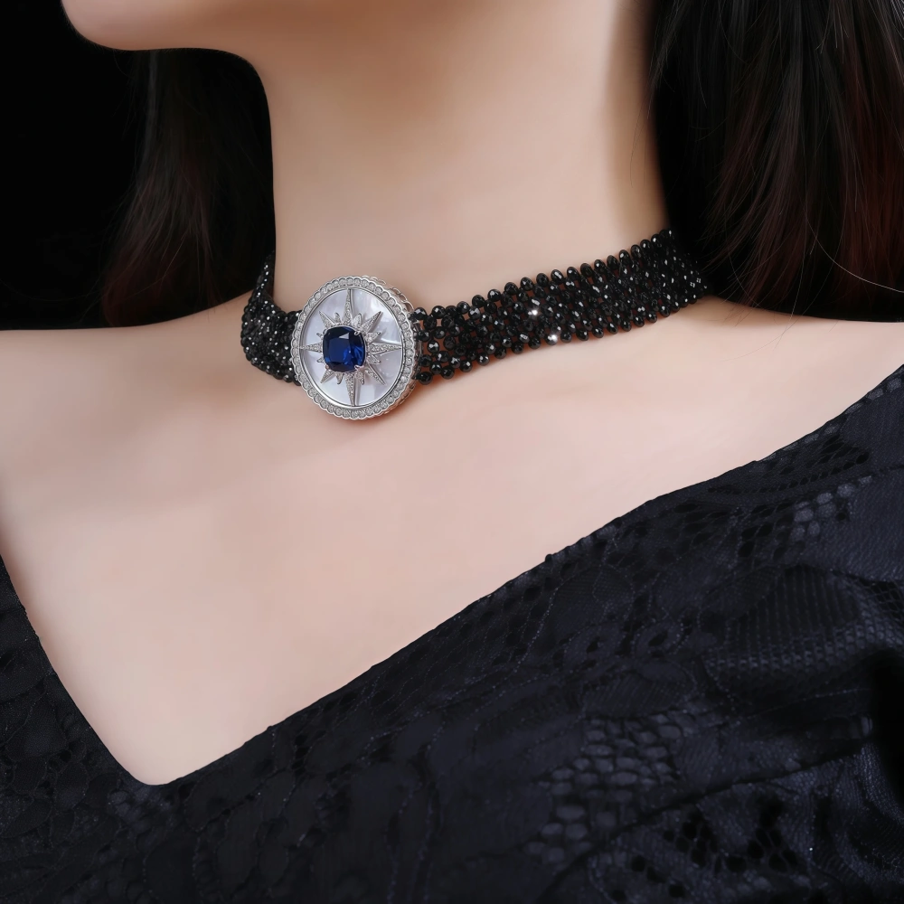 WINKIN WINSIN Brand MST Luxury Brand Designer Collar Choker Necklace 925 Sterling Silver Multi Layer Necklace Jewelry