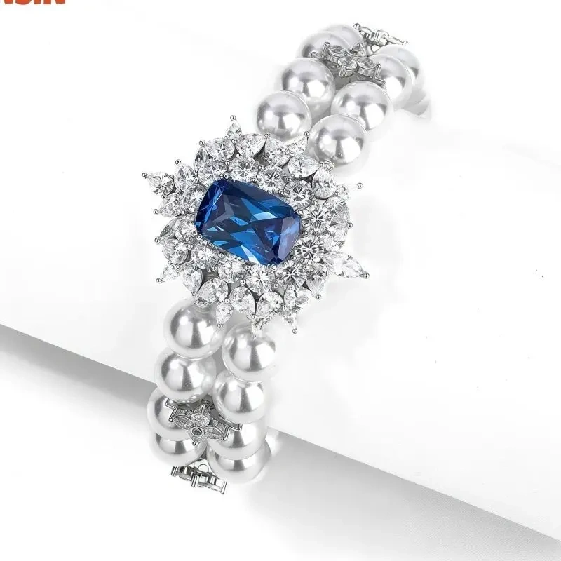 WINKIN WINSIN Brand MST Luxury Lab Grown Gemstones Multi-layer Bangle Bracelet  925 Sterling Silver Bracelets Jewelry