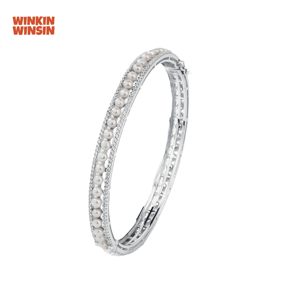 WINKIN WINSIN Brand MST Top Grade 925 Sterling Silver Bracelet High Carbon Diamond Freshwater Pearl Bracelets Jewelry