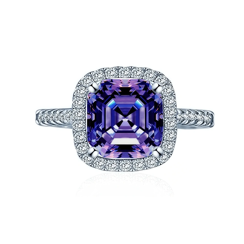WINKIN WINSIN Brand MST 925 Sterling Silver High Carbon Diamond 3 Carat Elliptical Artificial Sapphire Diamond Rings Jewelry