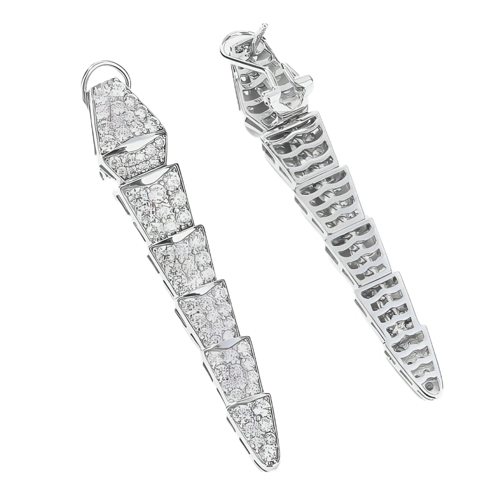 Winkin Winsin Brand MST Top Quality Snake Pendant Earrings 925 Sterling Silver Tassel Stud Drop Earrings For Women Jewelry