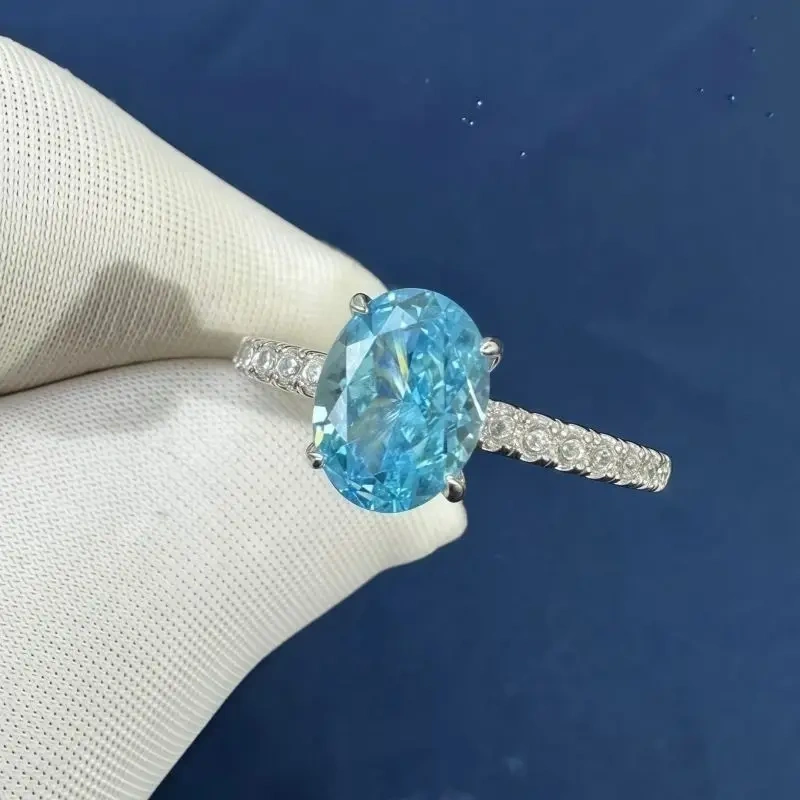 WINKIN WINSIN Brand MST 925 Sterling Silver 2.8ct Lab Grown Gemstones High Carbon Diamond Water Drop Rings Jewelry