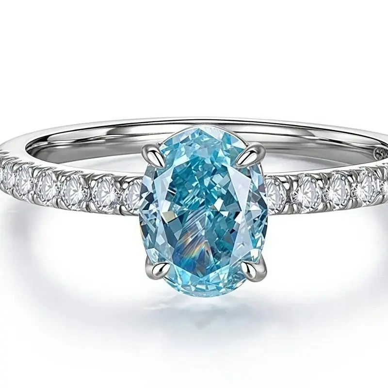 WINKIN WINSIN Brand MST 925 Sterling Silver 2.8ct Lab Grown Gemstones High Carbon Diamond Water Drop Rings Jewelry