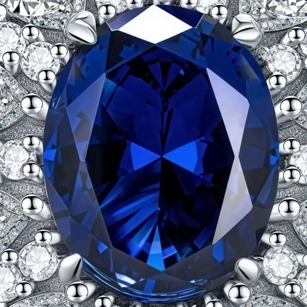 WINKIN WINSIN Brand MST High Quality 3ct 925 Sterling Silver Synthetic Sapphire Rings Fashion For Women Diamond Ring Jewelry