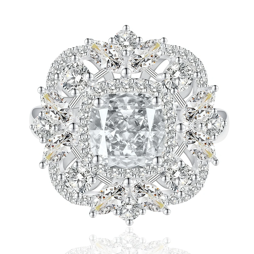WINKIN WINSIN Brand MGI New Products Hot Selling High Carbon Diamond Rings Real 925 Sterling Silver Certificated Women Rings
