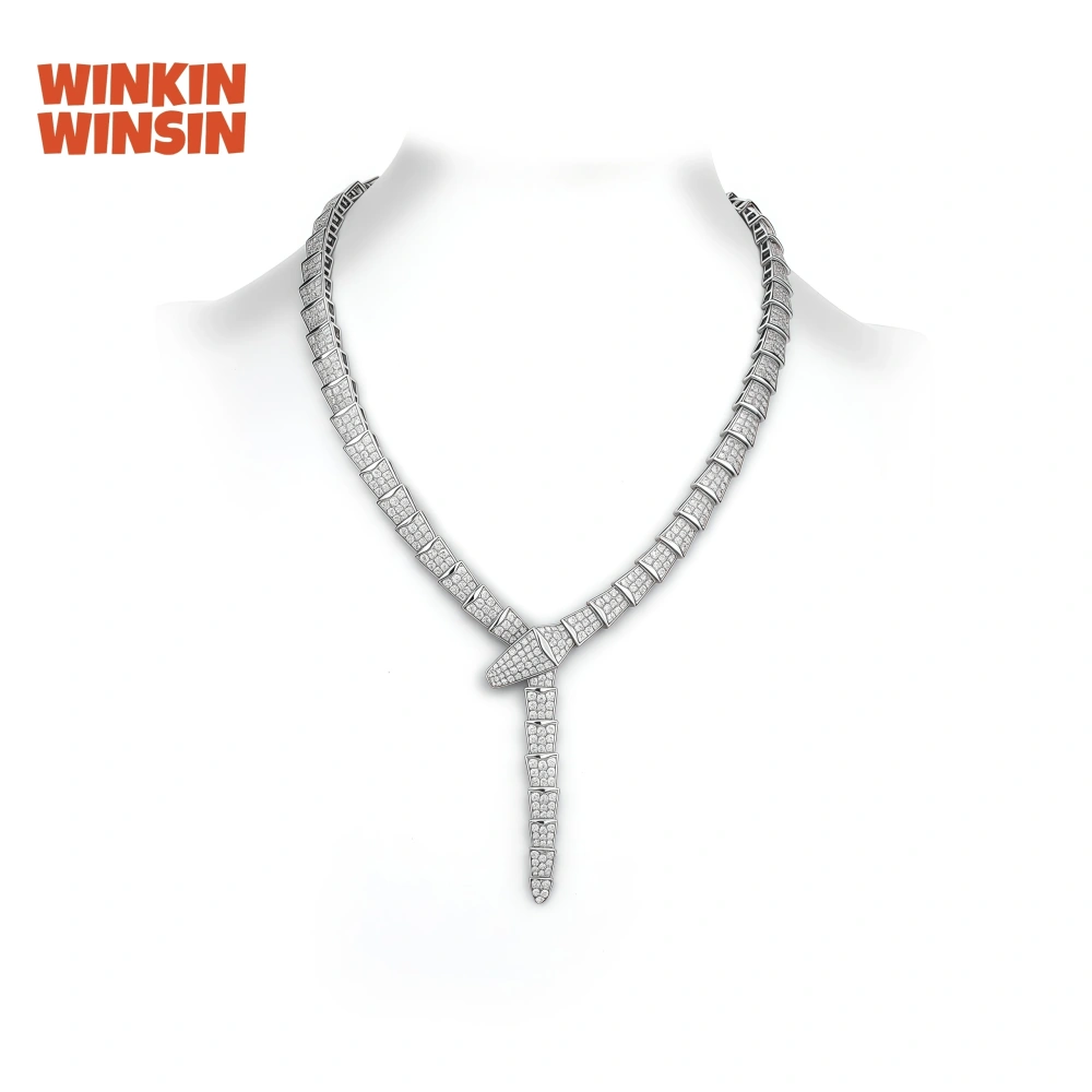 WINKIN WINSIN Brand MST Luxury Brand Designer S925 Pure Silver Collar Light Luxury Fashionable Snake Necklace Pendants Jewelry