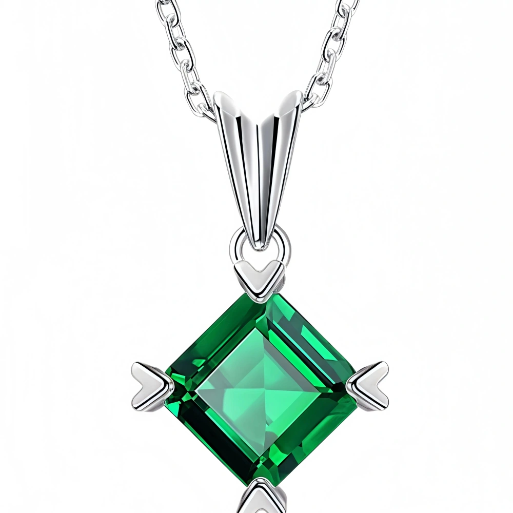 WINKIN WINSIN Brand MST Fashion 925 Sterling Silver Luxury Lab Grown Gemstones High Carbon Diamond Pendant Necklace Jewelry