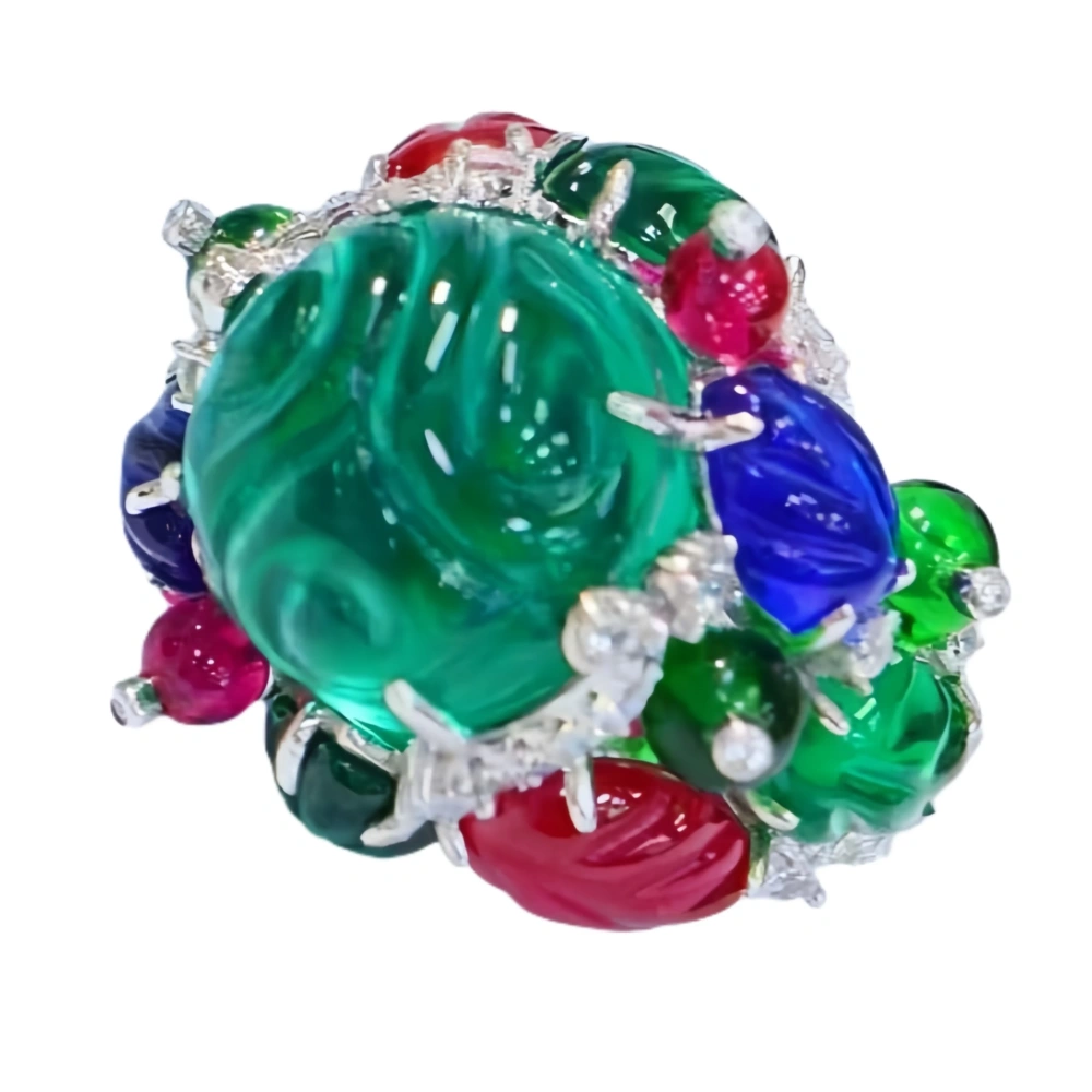 WINKIN WINSIN Brand MST Luxury Brand Designer 925 Sterling Silver Ring Lab Grown Gemstones Tutti Frutti Rings Fine Jewelry