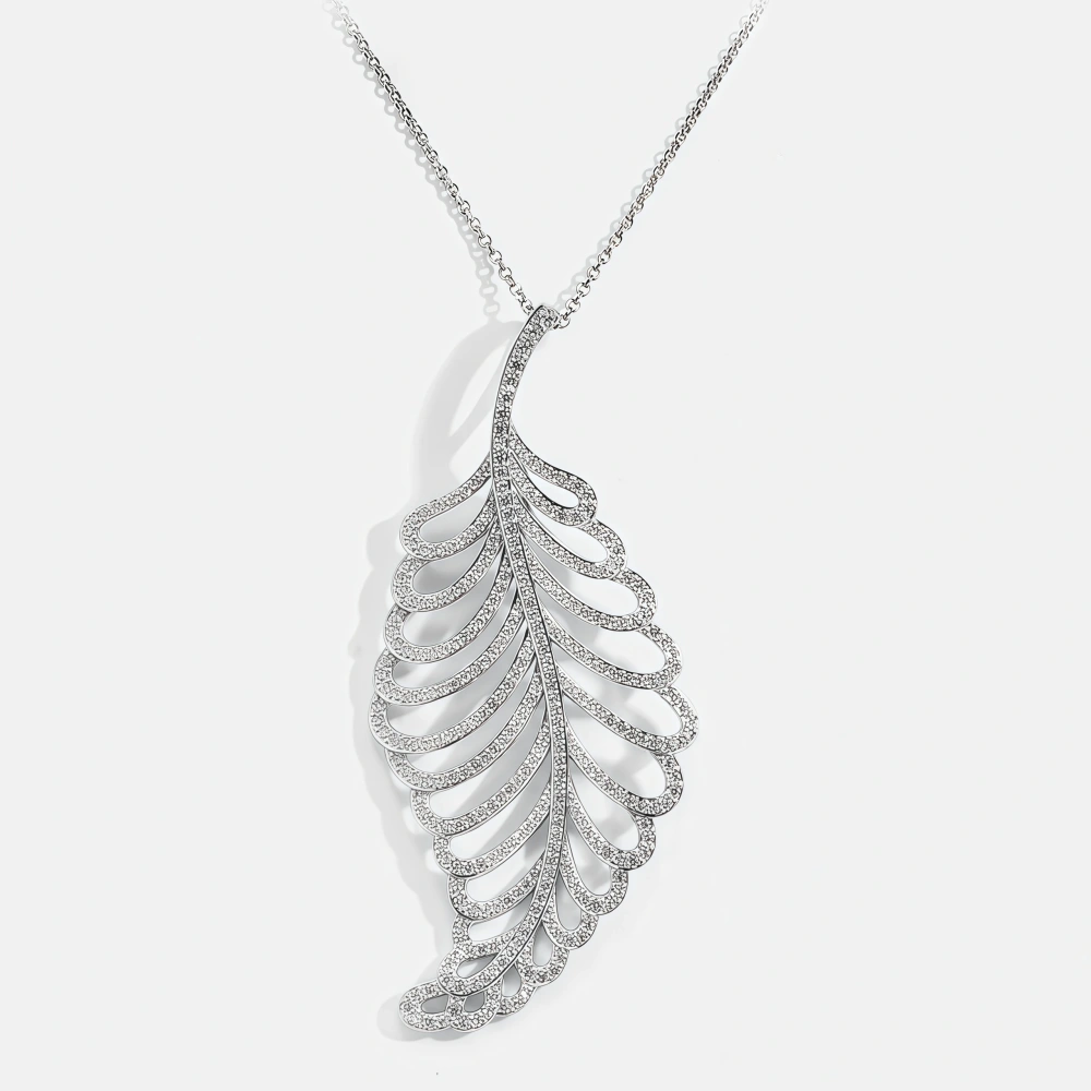WINKIN WINSIN Brand S925 Pure Silver Necklace Electroplated Gold Leaf Jewelry Gemstones Necklace Pendant Jewelry For Women