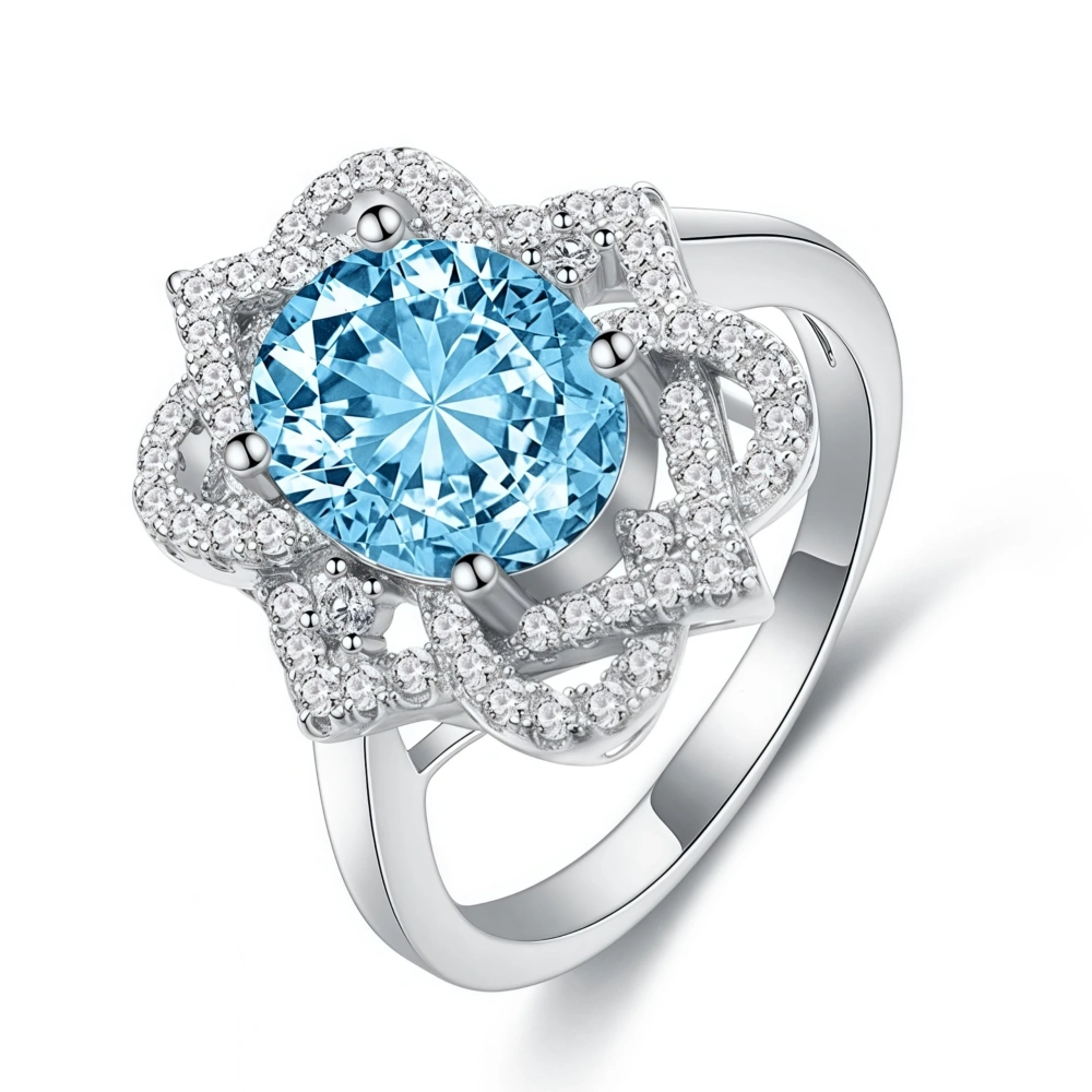 WINKIN WINSIN Brand MST Newest Hot Sales Oval 4ct Synthetic Sapphire Zircon 925 Sterling Silver High Carbon Diamond Ring Jewelry