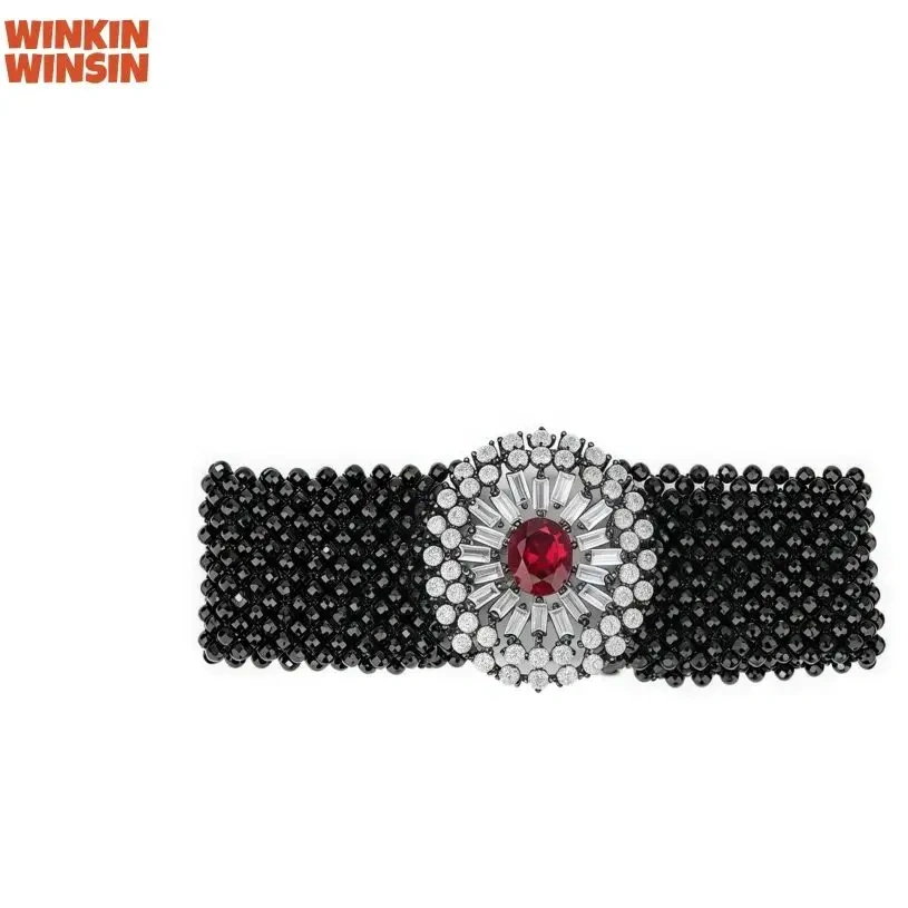 WINKIN WINSIN Brand MST Lab Grown Gemstones Crystal Multi-layer Bangle Bracelet  925 Sterling Silver Bracelets Jewelry
