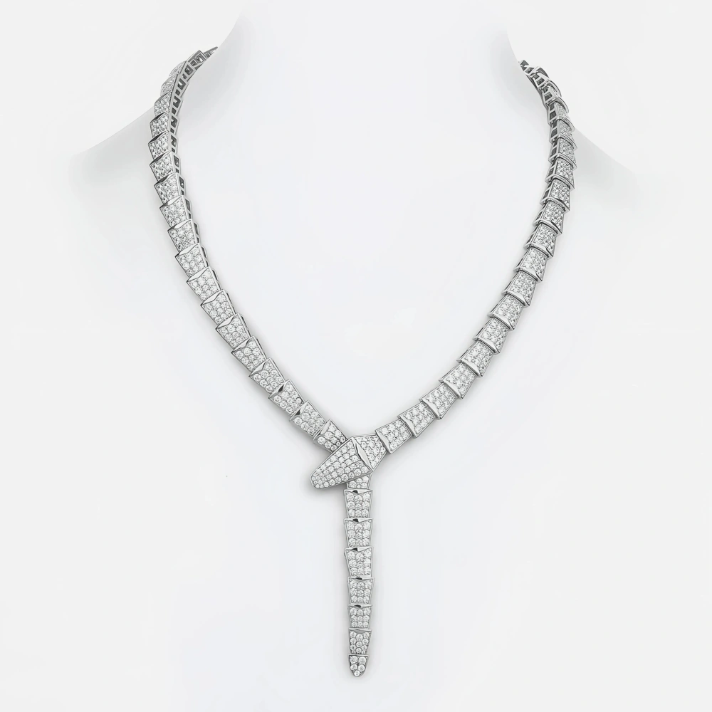 WINKIN WINSIN Brand MST Luxury Brand Designer S925 Pure Silver Collar Light Luxury Fashionable Snake Necklace Pendants Jewelry