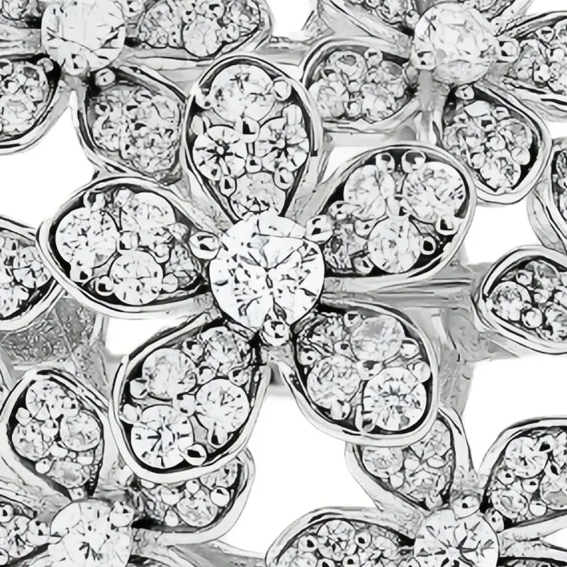 WINKIN WINSIN Brand MST 925 Sterling Silver Flower Graf Ring Lab Grown Gemstones High Carbon Diamond Rings Fine Jewelry