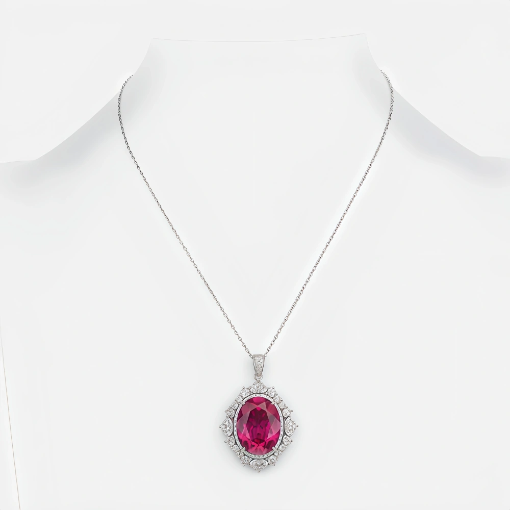 WINKIN WINSIN Brand MST High Quality Artificial Sapphire Lab Grown High Carbon Diamond Droplet Pendants Women Necklaces Jewelry