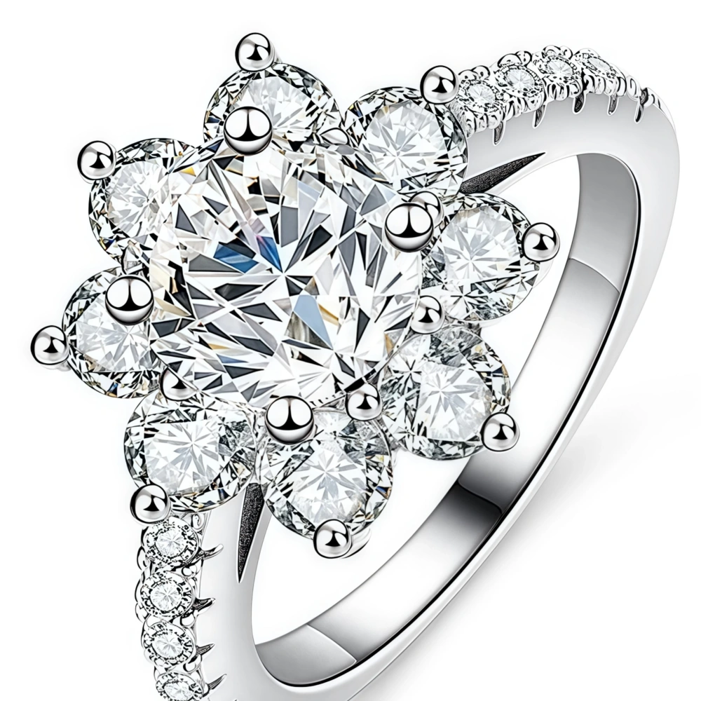 WINKIN WINSIN Brand New Products Certificated MST 925 Sterling Silver Rings Women SpinelMoissanite Diamond  Diamond Ring Jewelry