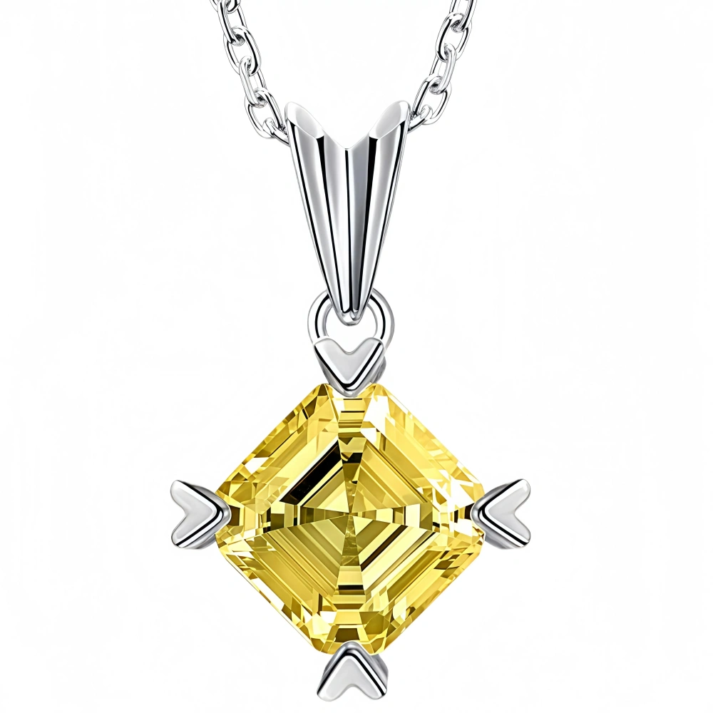 WINKIN WINSIN Brand MST Fashion 925 Sterling Silver Luxury Lab Grown Gemstones High Carbon Diamond Pendant Necklace Jewelry