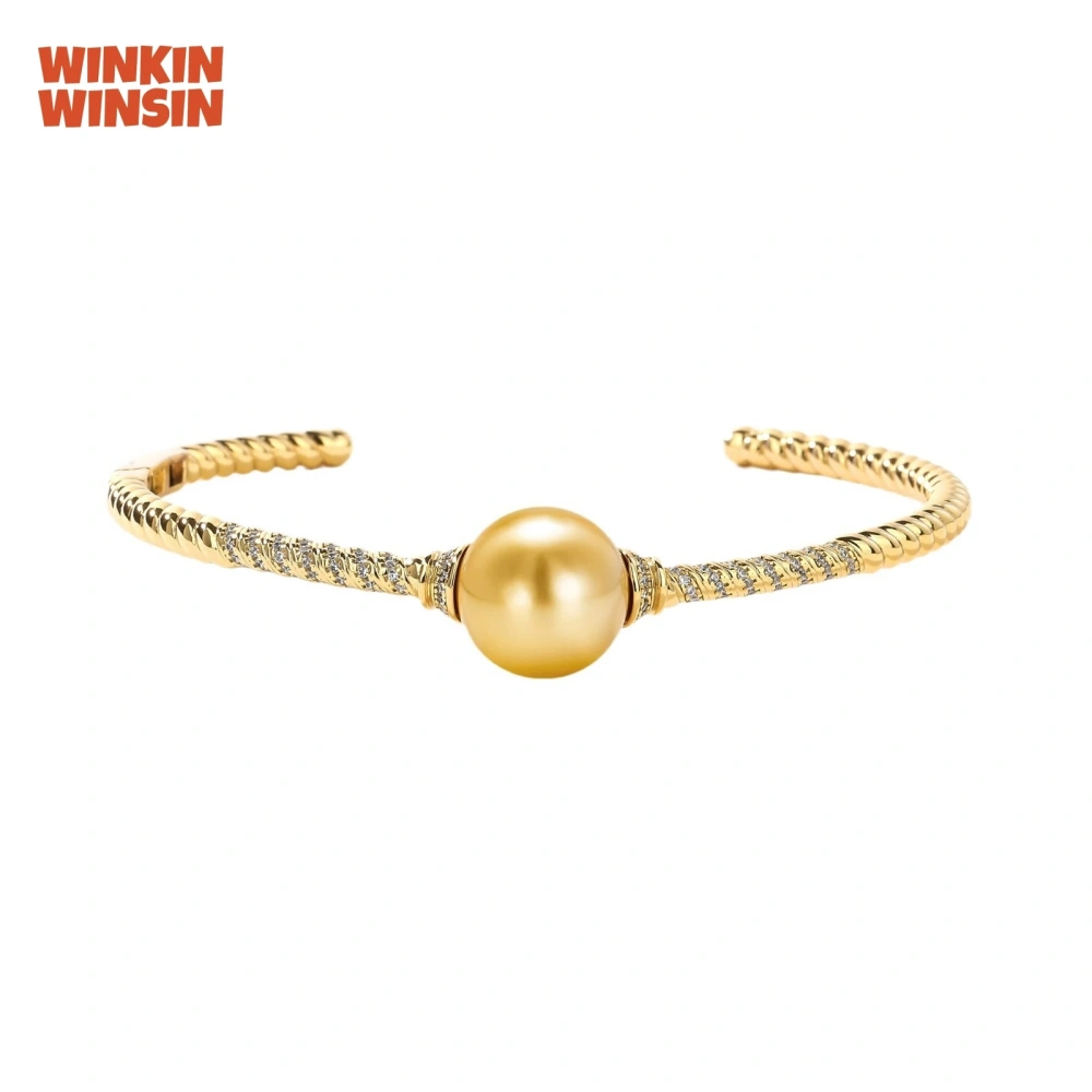 WINKIN WINSIN Brand MST 925 Sterling Silver Bracelet Fashion 18k Gold Plated Bangle Spiral Bracelets Jewelry