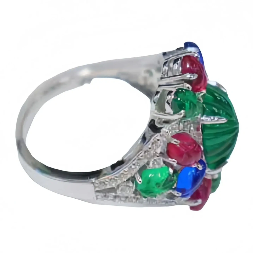 WINKIN WINSIN Brand MST Luxury Brand Designer 925 Sterling Silver Ring Lab Grown Gemstones Tutti Frutti Rings Fine Jewelry