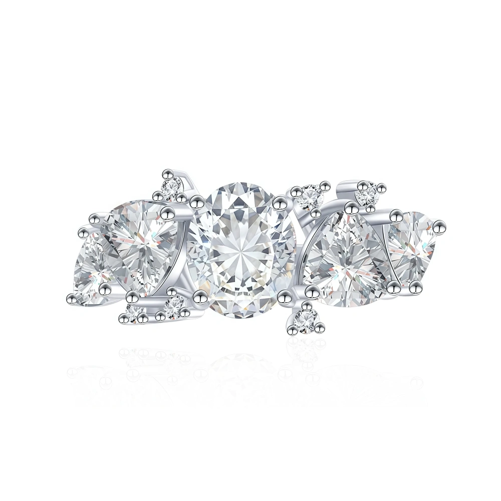 WINKIN WINSIN Brand MST Hot Sales 2.5ct Synthetic Sapphire Tanzanite 925 Sterling Silver High Carbon Diamond Ring Jewelry