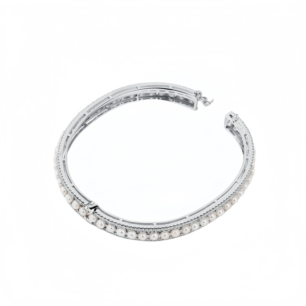 WINKIN WINSIN Brand MST Top Grade 925 Sterling Silver Bracelet High Carbon Diamond Freshwater Pearl Bracelets Jewelry