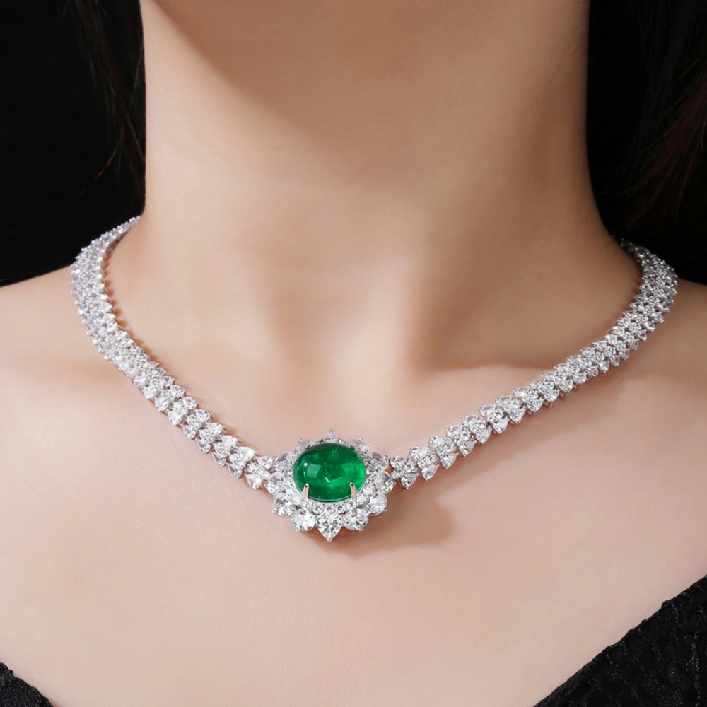 Winkin Winsin Brand 925 Sterling Silver Pendants twisted chain Necklace Plated Platinum High Carbon Diamond Necklace Pendant