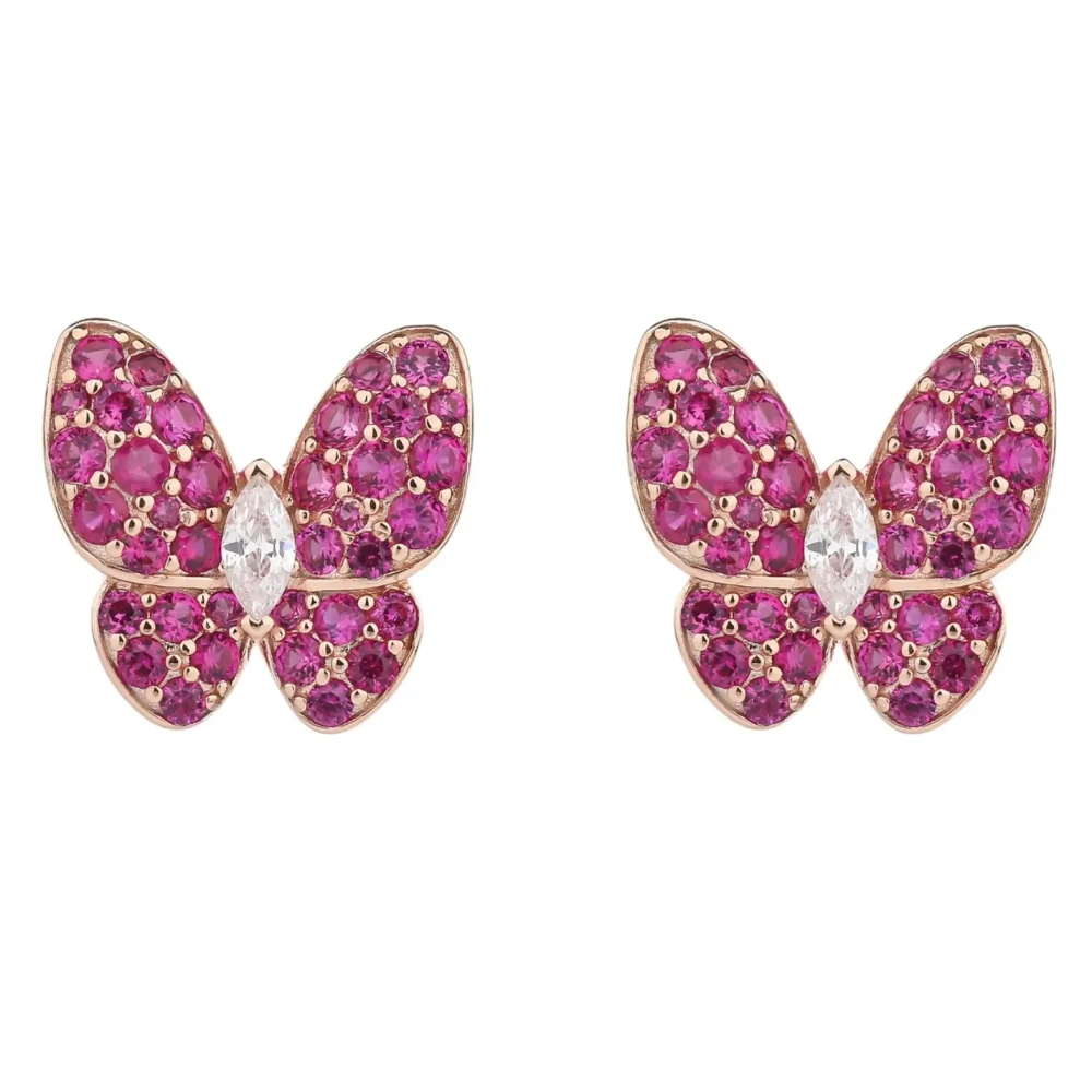 WINKIN WINSIN Brand MST 18k Gold Plated Jewelry Full Diamond Camellia Flower Earring For Woman 925 Sterling Silver Stud Earrings