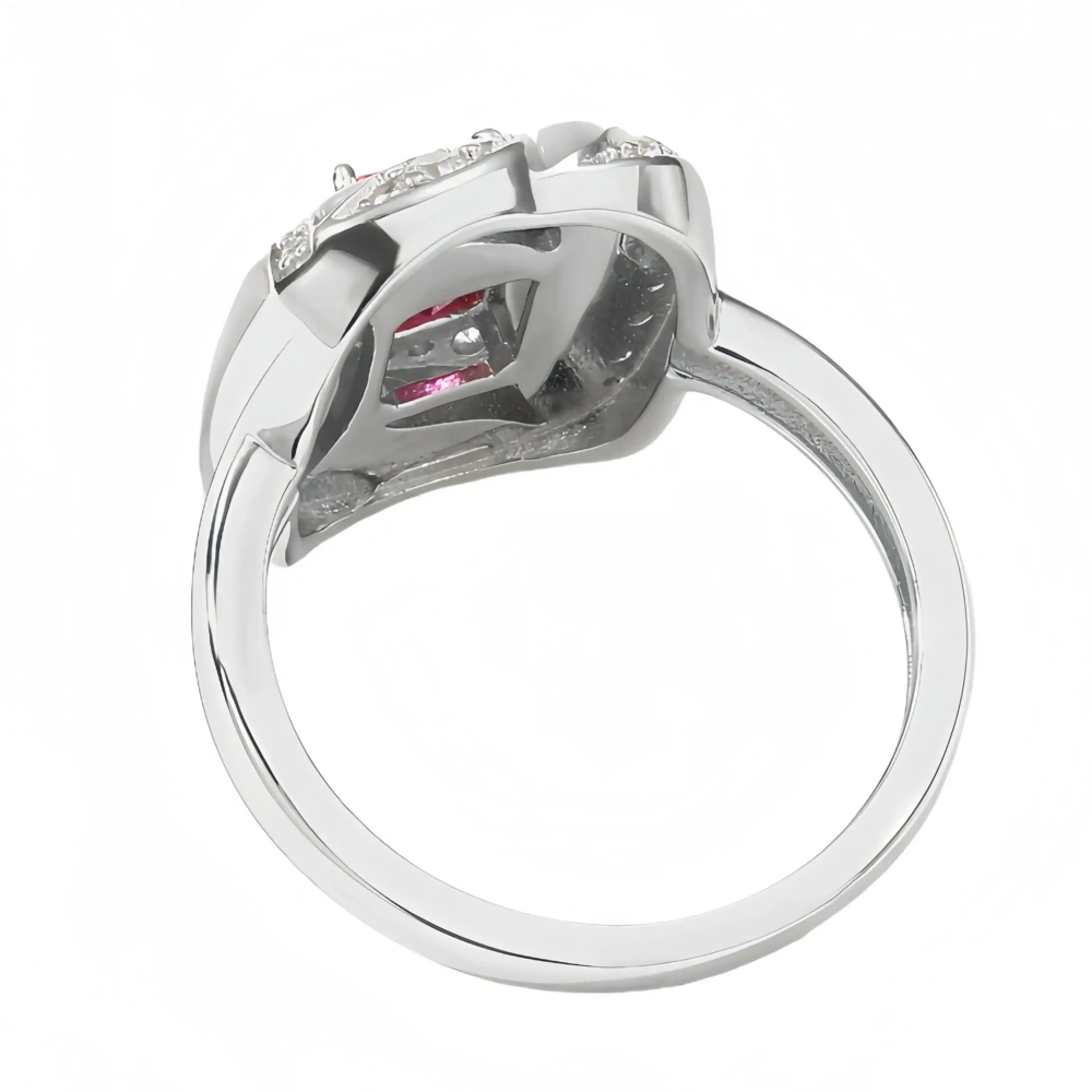 WINKIN WINSIN Brand MST High Quality 925 Sterling Silver Square Shell Ring Lab Grown High Carbon Diamond Rings Fine Jewelry