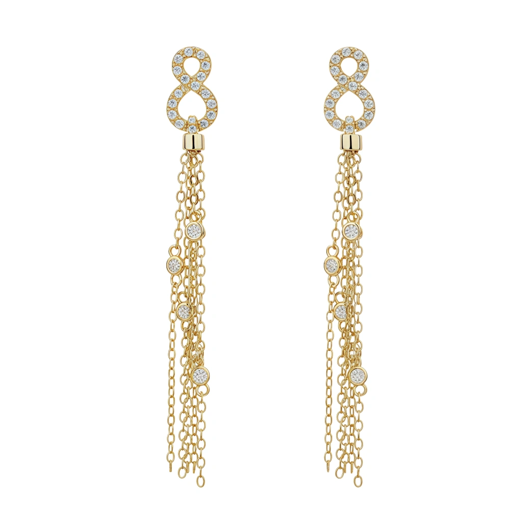 Winkin Winsin Brand Top Quality 925 Sterling Silver Tassel Stud Drop Earrings For Women High Quality Pendant Earrings Jewelry