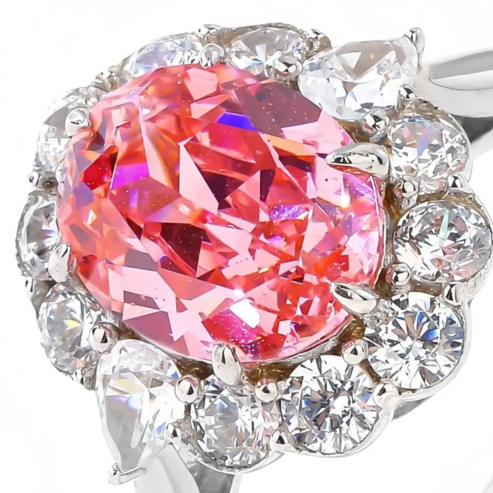 WINKIN WINSIN Brand MST 925 Sterling Silver Lab Grown Gemstones Ruby Rings Lab Grown High Carbon Diamond Ring Jewelry