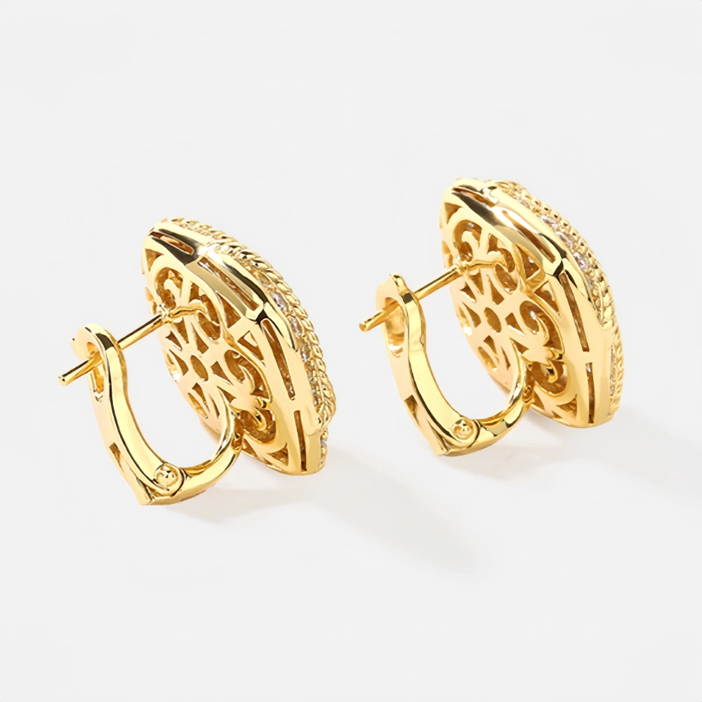 WINKIN WINSIN Brand MST 18k Gold Plated 925 Sterling Silver Square Earrings Lab Grown High Carbon Diamond Earrings Fine Jewelry
