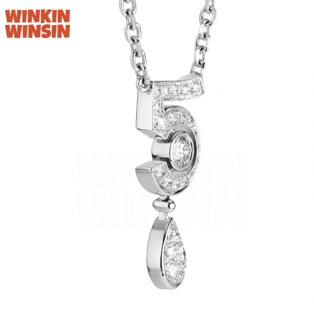 Winkin Winsin Brand Top Quality 925 Sterling Silver Pendants Tassel Figure 5 Necklace For Women Chain Necklace Pendant Jewelry
