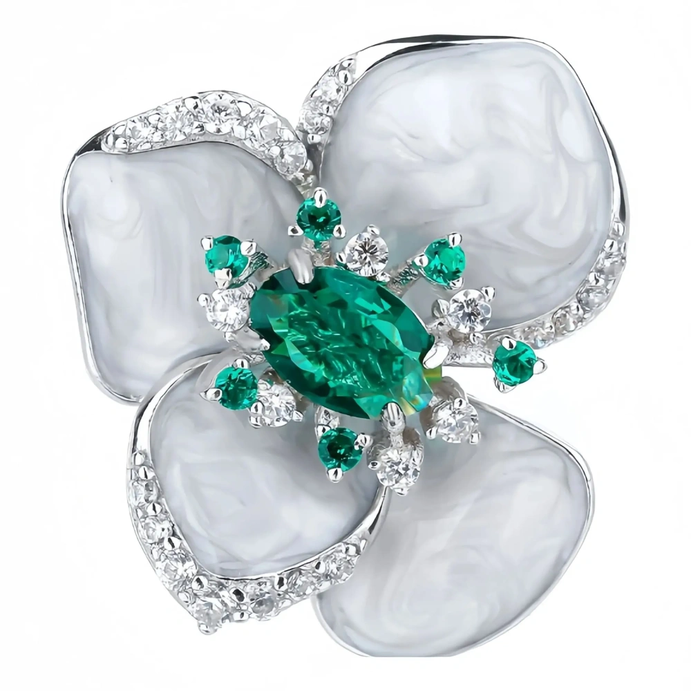 WINKIN WINSIN Brand MST 925 Sterling Silver Flower Earrings High Quality Lab Grown Gemstones Stud Earrings Jewelry