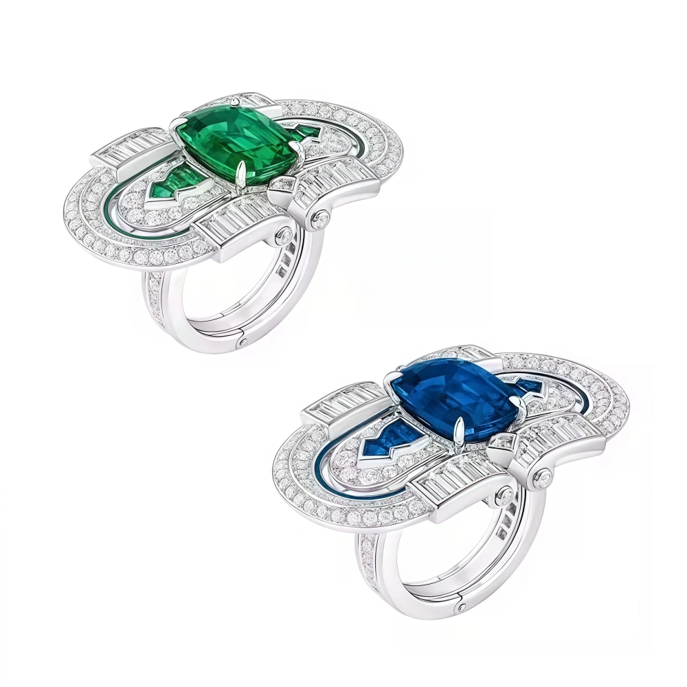 WINKIN WINSIN Brand Certificated MST 925 Sterling Silver Rings Women Lab Grown Gemstones Spinel High Carbon Diamond Ring Jewelry