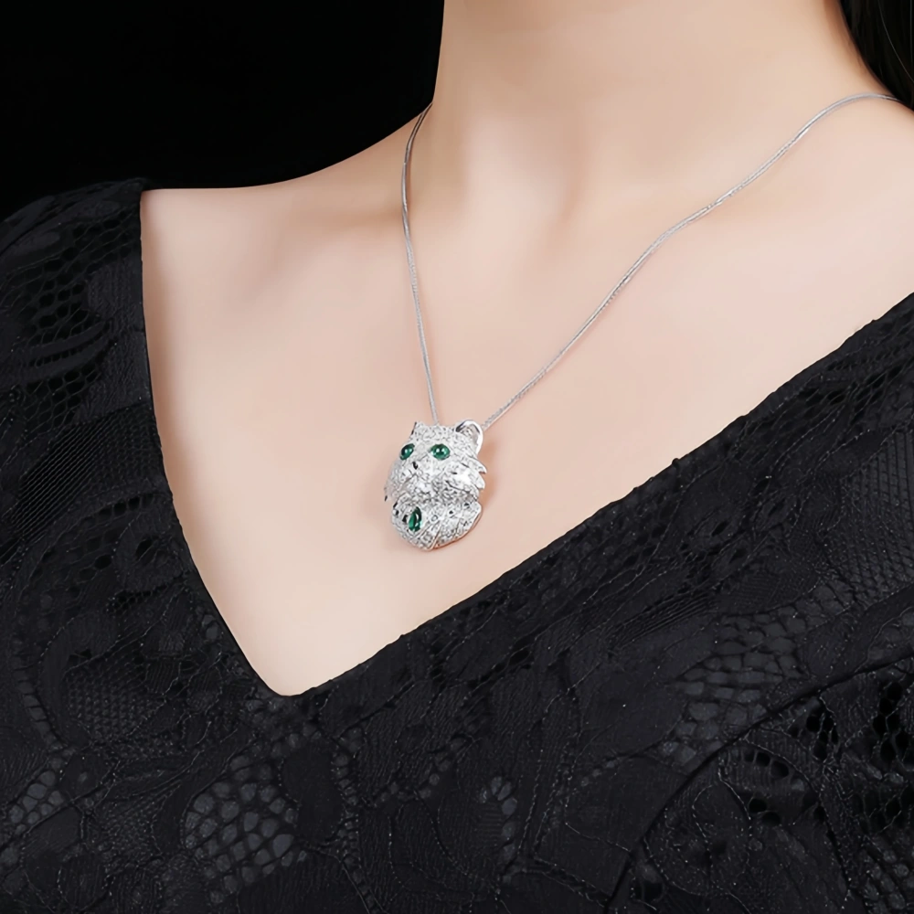 WINKIN WINSIN Brand MST Persian Cat Lab Grown Diamond Gemstones Pendant Chain 925 Sterling Silver Pendant Necklace Jewelry