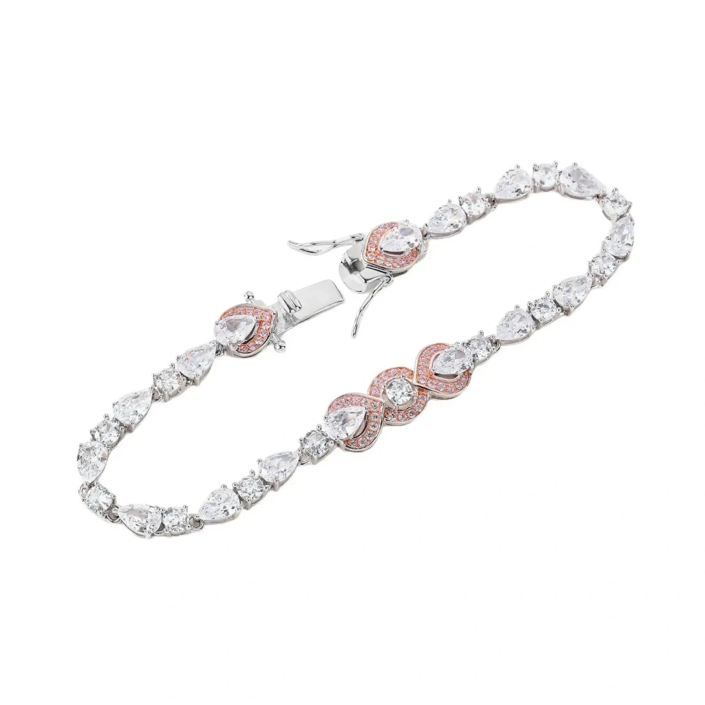 WINKIN WINSIN Brand MST High Quality 925 Sterling Silver Water Drop Lab Grown Gemstones High Carbon Diamond Bracelets Jewelry