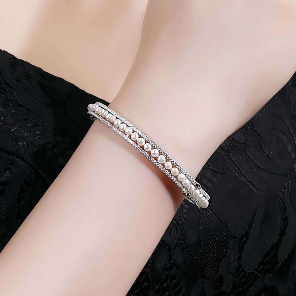 WINKIN WINSIN Brand MST Top Grade 925 Sterling Silver Bracelet High Carbon Diamond Freshwater Pearl Bracelets Jewelry