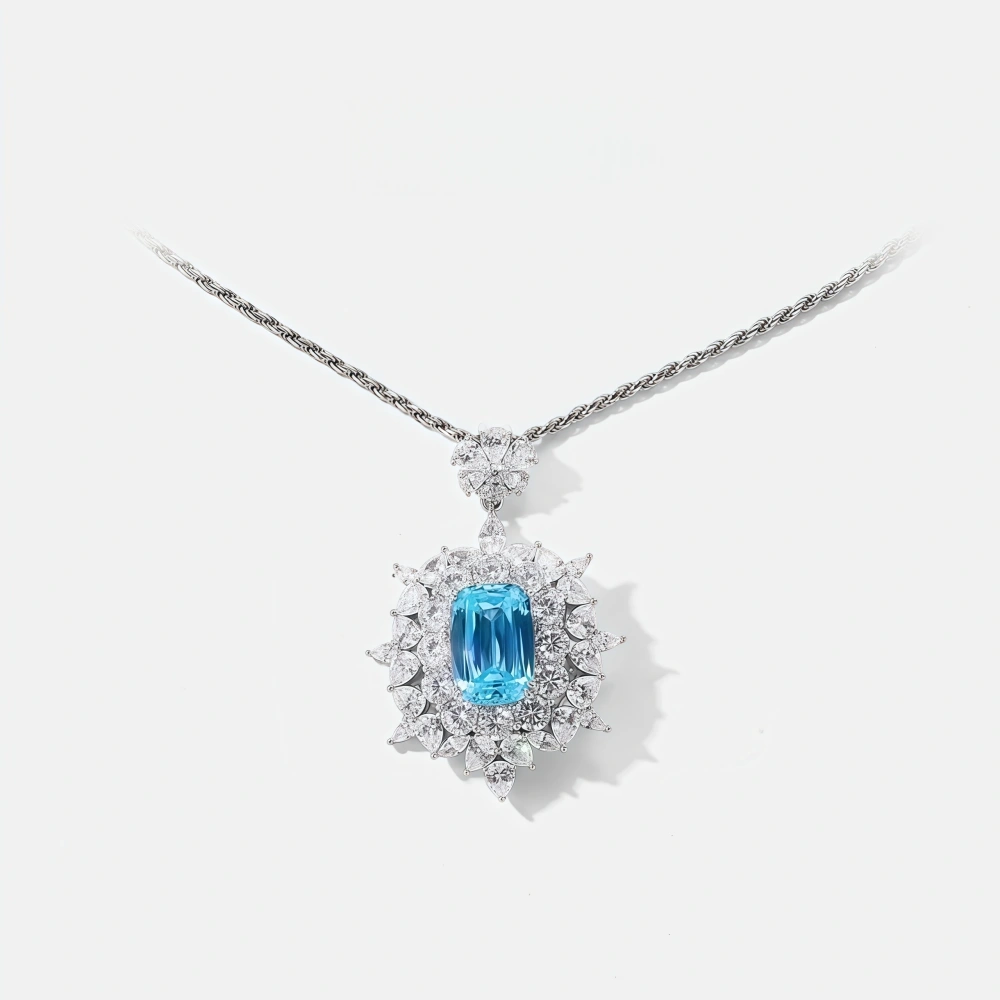 WINKIN WINSIN Brand MST High Quality Artificial Sapphire Lab Grown High Carbon Diamond Water Droplet Pendants Necklaces Jewelry