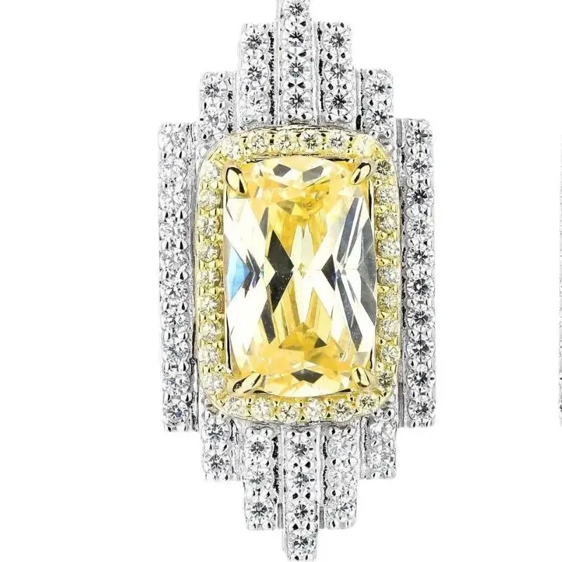 WINKIN WINSIN Brand MST 925 Sterling Silver Earrings Lab Grown Gemstones High Carbon Diamond Zircon Drop Earrings Jewelry