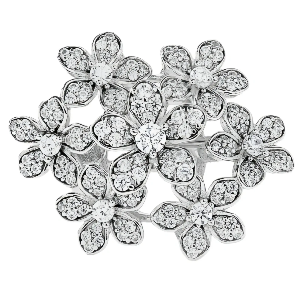 WINKIN WINSIN Brand MST 925 Sterling Silver Flower Graf Ring Lab Grown Gemstones High Carbon Diamond Rings Fine Jewelry