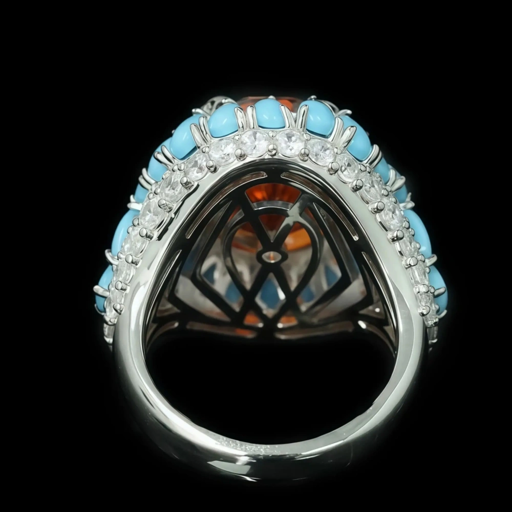 WINKIN WINSIN Brand MST Tutti Frutti 925 Sterling Silver Rings For Women High Carbon Diamond Flower Candy Colorful Ring Jewelry